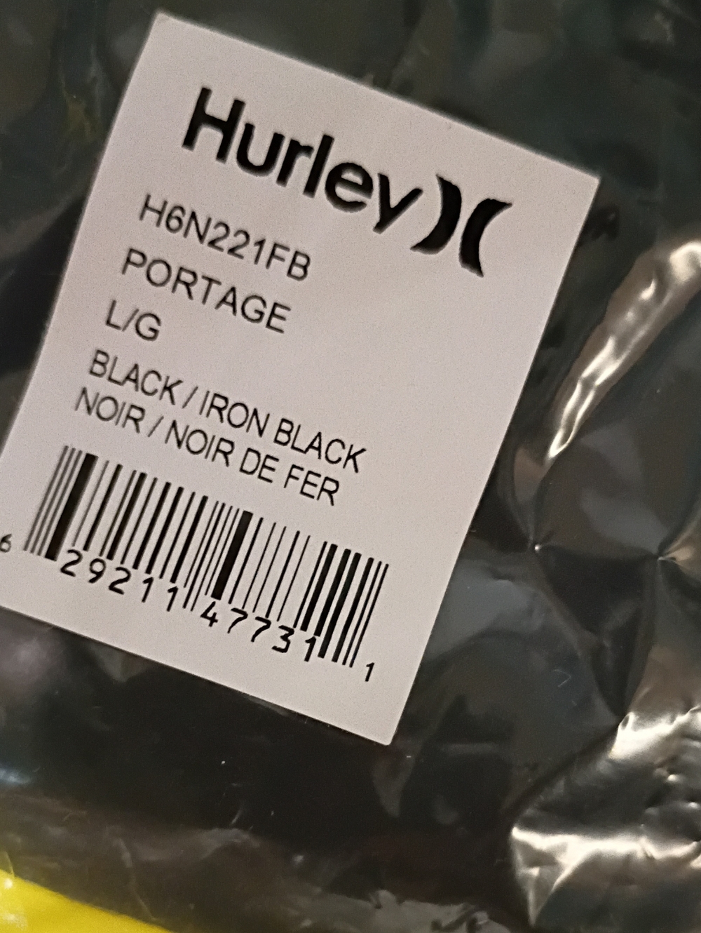 Hurley Puffer Coat Men's LARGE Black/Grey - New With Tags - Picture 4 of 5